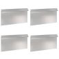 Preview: Schneckenzaun 4 pcs Silber 50 x 3,5 x 25 cm Edelstahl