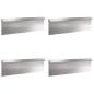 Preview: Schneckenzaun 4 pcs Silber 100 x 3,5 x 25 cm Edelstahl