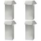 Preview: Schneckenzaun 4 pcs Silber 13,5 x 13,5 x 25 cm Edelstahl