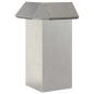 Preview: Schneckenzaun 4 pcs Silber 13,5 x 13,5 x 25 cm Edelstahl