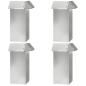 Preview: Schneckenzaun 4 pcs Silber 13,5 x 13,5 x 25 cm Verzinkter Stahl