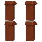 Preview: Schneckenzauns 20 stk. 100 x 3,5 x 25 cm Wetterfeststahl Rostig