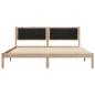 Preview: Bettrahmen Schwarz 180 x 200 cm Massives Kiefernholz