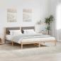 Preview: ARDEBO.de - Bettrahmen mit Kopfteil Taupe 180 x 200 cm Massives Kiefernholz
