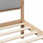 Preview: Bettrahmen Hellgrau 150 x 200 cm Massives Kiefernholz