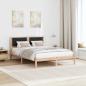Preview: Bettrahmen Schwarz 150 x 200 cm Massives Kiefernholz