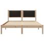 Preview: Bettrahmen Schwarz 150 x 200 cm Massives Kiefernholz