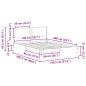 Preview: Bettrahmen mit Kopfteil Taupe 140 x 200 cm Massives Kiefernholz