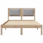 Preview: Bettrahmen Hellgrau 120 x 190 cm Massives Kiefernholz