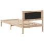 Preview: ARDEBO.de - Bettrahmen Dunkelgrau 100 x 200 cm Massives Kiefernholz