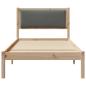 Preview: Bettrahmen Dunkelgrau 100 x 200 cm Massives Kiefernholz