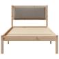 Preview: Bettrahmen mit Kopfteil Taupe 90 x 200 cm Massives Kiefernholz