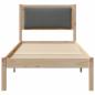 Preview: Bettrahmen Dunkelgrau 80 x 200 cm Massives Kiefernholz