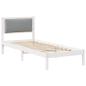 Preview: Bettrahmen Hellgrau 80 x 200 cm Massives Kiefernholz