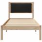 Preview: Bettrahmen Schwarz 80 x 190 cm Massives Kiefernholz