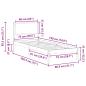 Preview: Bettrahmen mit Kopfteil Taupe 80 x 190 cm Massives Kiefernholz