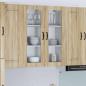 Preview: ARDEBO.de - Wandglas-Schrank LUCCA Sonoma-Eiche 80 x 31 x 100 cm