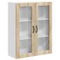 Preview: Wandglas-Schrank LUCCA Sonoma-Eiche 80 x 31 x 100 cm