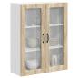 Preview: Wandglas-Schrank LUCCA Sonoma-Eiche 80 x 31 x 100 cm