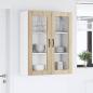 Preview: Wandglas-Schrank LUCCA Sonoma-Eiche 80 x 31 x 100 cm