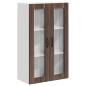 Preview: ARDEBO.de - Küchenhängeschrank mit Tür Braun Eichen-Optik 60 x 31 x 100 cm
