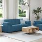 Preview: 2-teiliges Sofa-Set mit Kissen, blauer Samt