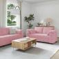 Preview: ARDEBO.de - 2-teiliges Sofa-Set mit Kissen, rosa Samt