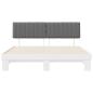 Preview: Bettgestell mit gepolstertem Kopfteil Hellgrau 180 x 200 cm