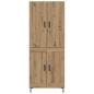 Preview: Hochboard Artisan-Eiche 69,5 x 34 x 180 cm Holzwerkstoff