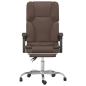 Preview: Bürostuhl mit Massagefunktion Braun Kunstleder