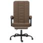 Preview: Bürostuhl mit Liegefunktion Braun Stoff