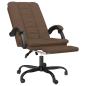 Preview: Bürostuhl mit Liegefunktion Braun Stoff