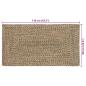 Preview: Teppich Geflecht Natur und Schwarz 60 x 110 cm Jute