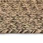 Preview: Teppich Geflecht Natur und Schwarz 80 x 150 cm Jute