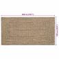 Preview: Teppich Geflecht Natur und Schwarz 100 x 200 cm Jute