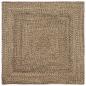 Preview: ARDEBO.de - Teppich Geflecht Natur und Schwarz 160 x 160 cm Jute