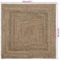 Preview: Teppich Geflecht Natur und Schwarz 160 x 160 cm Jute