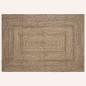 Preview: ARDEBO.de - Teppich Geflecht Natur und Schwarz 160 x 230 cm Jute