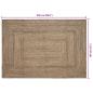 Preview: Teppich Geflecht Natur und Schwarz 160 x 230 cm Jute