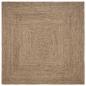 Preview: ARDEBO.de - Teppich Geflecht Natur und Schwarz 240 x 240 cm Jute