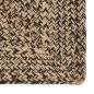 Preview: Teppich Geflecht Natur und Schwarz 300 x 300 cm Jute