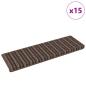Preview: Selbstklebende Treppenschoner 15 pcs Braun 65 x 21 x 4 cm