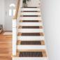 Preview: Selbstklebende Treppenschoner 15 pcs Braun 65 x 21 x 4 cm