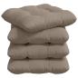 Preview: Sitzkissen 4 pcs Taupe 45 x 45 cm Mikrofaserstoff