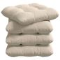 Preview: Sitzkissen 4 pcs Beige 45 x 45 cm Mikrofaserstoff