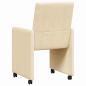 Preview: Esszimmerstühle 2 pcs Creme 57 x 66 x 94 cm Cordstoff