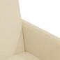 Preview: Esszimmerstühle mit Rollen 2 Stk. Stoff Creme 57 x 66 x 94 cm