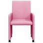 Preview: Esszimmerstühle mit Rädern 2 pcs Rosa 57 x 66 x 94 cm Stoff