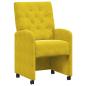 Preview: Esszimmerstühle mit Rädern 2 pcs Gelb 58 x 67 x 97 cm Samt