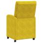 Preview: Esszimmerstühle mit Rädern 2 pcs Gelb 58 x 67 x 97 cm Samt
